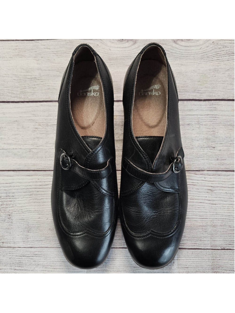 Dansko sz 42 (11.5) black loafers w/ 1/2 inch heel